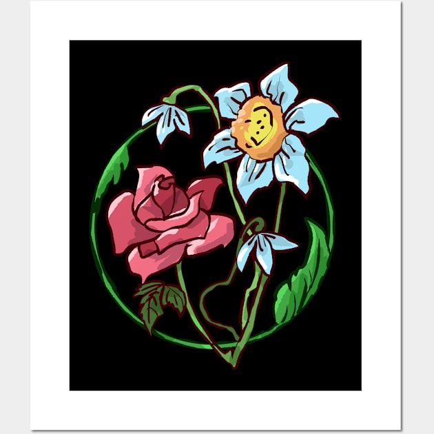 Flower Illustration Wall Art by TheBestHumorApparel